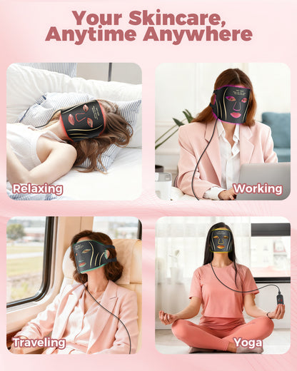 Red Light Therapy Mask for Face with Remote