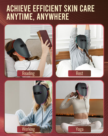 LED Red Light Mask for Skin Care Treatment with Controller